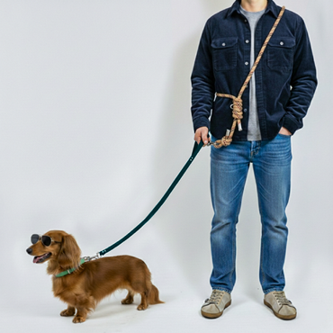 LAISSE LÉON. Tartan & Vert – Laisse multiposition chien