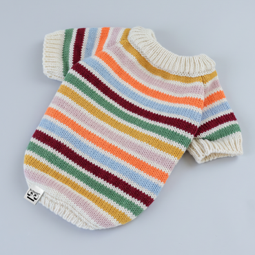 Pull en maille chien rayé - LE PULL MAGGIE.