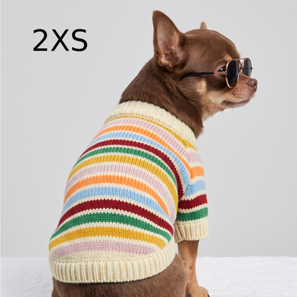 Pull en maille chien rayé - LE PULL MAGGIE.
