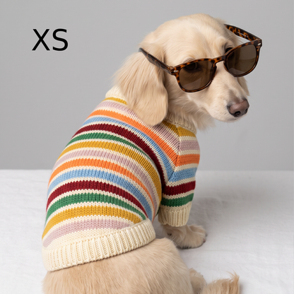 Pull en maille chien rayé - LE PULL MAGGIE.